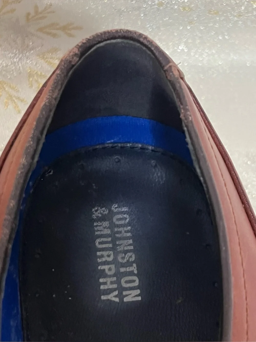 Johnston & Murphy Men's Stockton Cap Toe Brown Oxford Dress Shoes Size 10M
